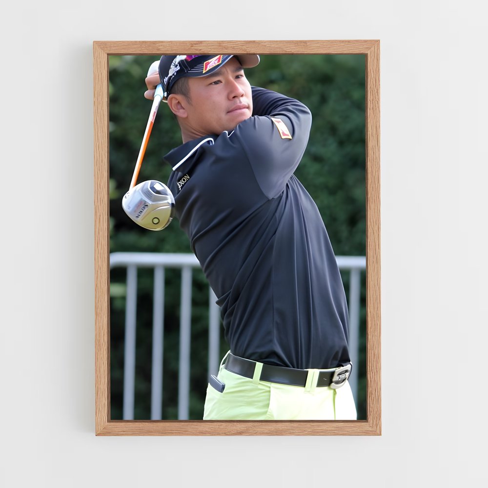 ap-hideki matsuyama-4 cadre Bois clair