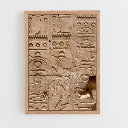 ap-hieroglyphs-6 cadre Bois clair