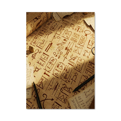 Poster Hiéroglyphes Écrits