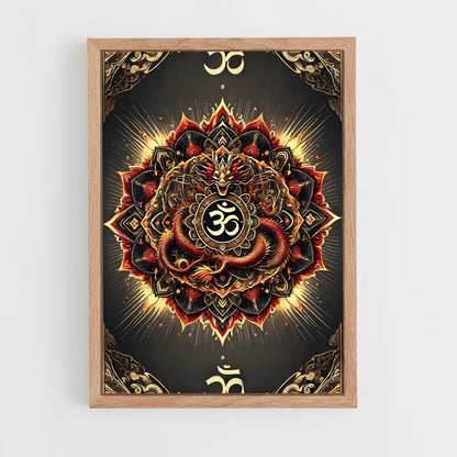 ap-hindu mandala-1 cadre Bois clair