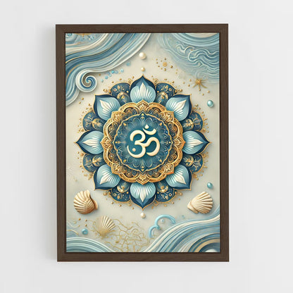 ap-hindu mandala-3 cadre Bois foncé