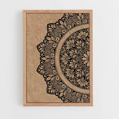 ap-hindu mandala-4 cadre Bois clair