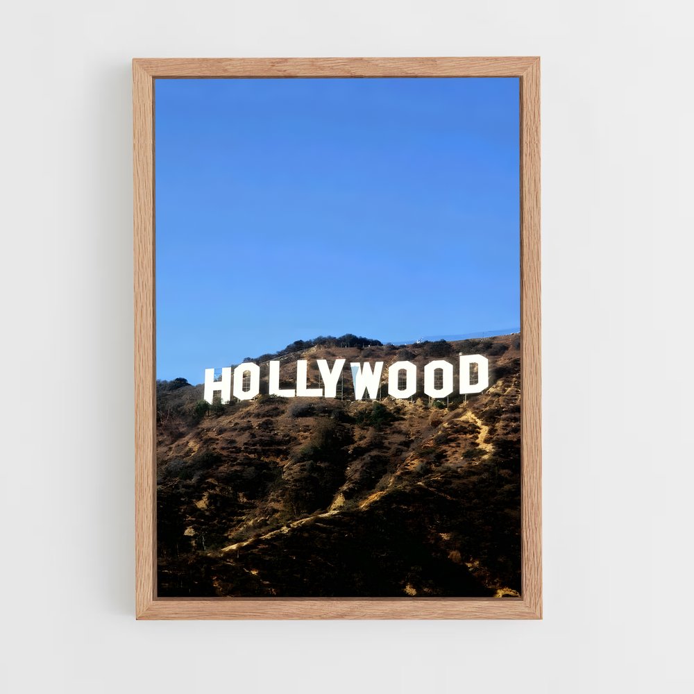 ap-hollywood sign-2 cadre Bois clair