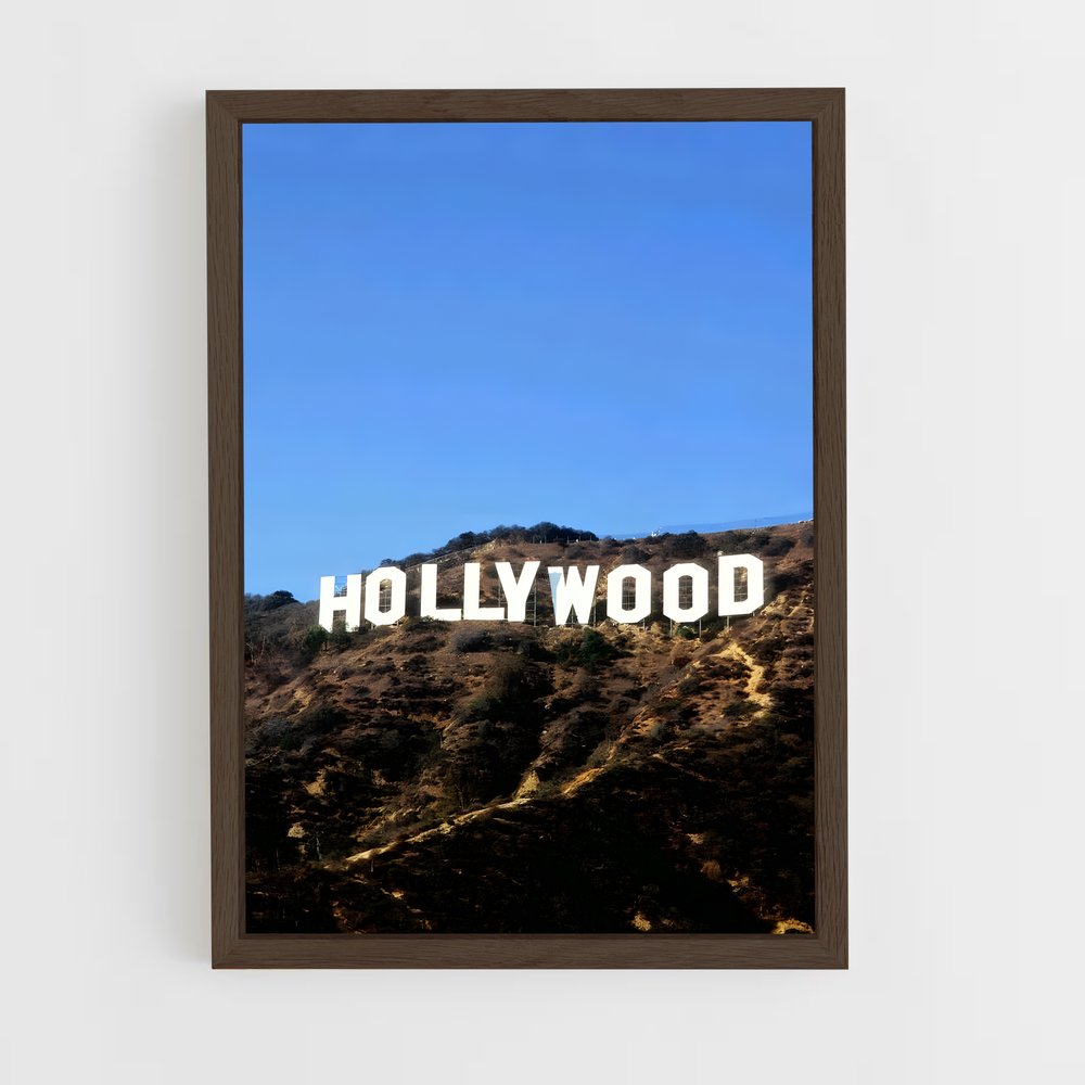 ap-hollywood sign-2 cadre Bois foncé