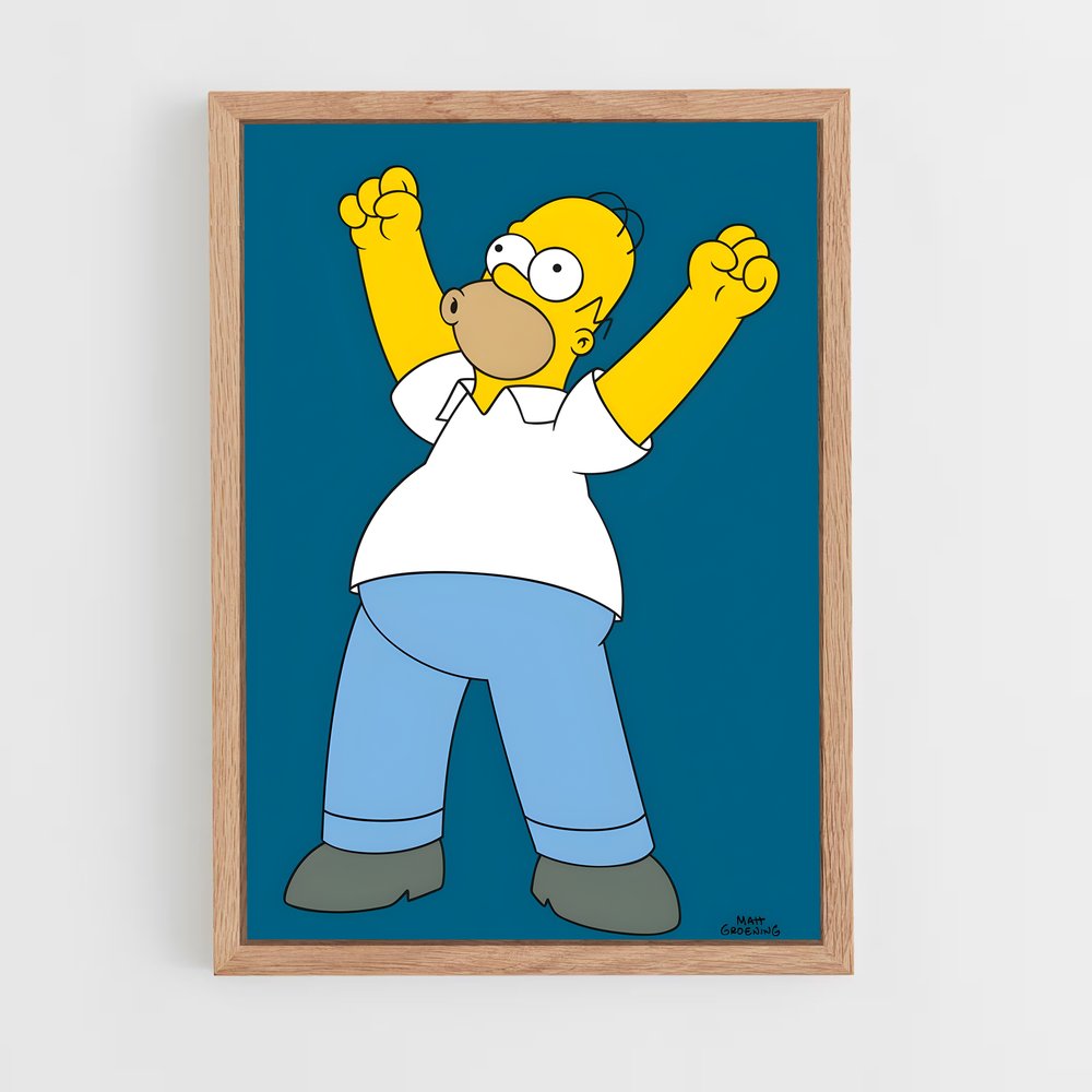 ap-homer simpson-3 cadre Bois clair