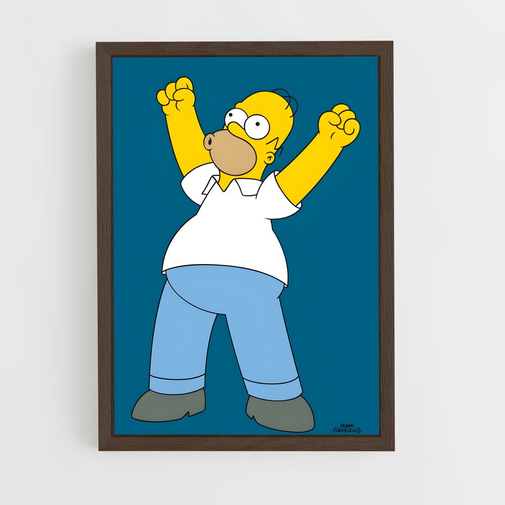 ap-homer simpson-3 cadre Bois foncé