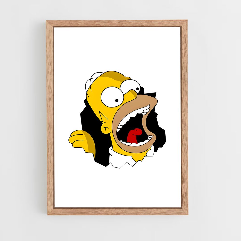 ap-homer simpson-4 cadre Bois clair