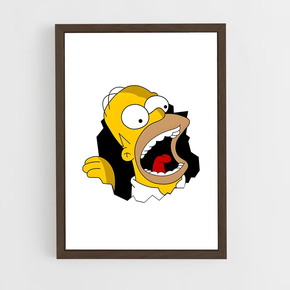 ap-homer simpson-4 cadre Bois foncé