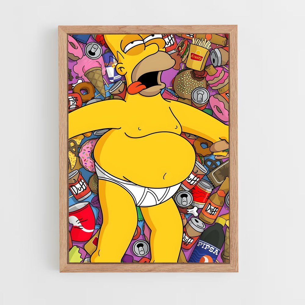 ap-homer simpson-5 cadre Bois clair