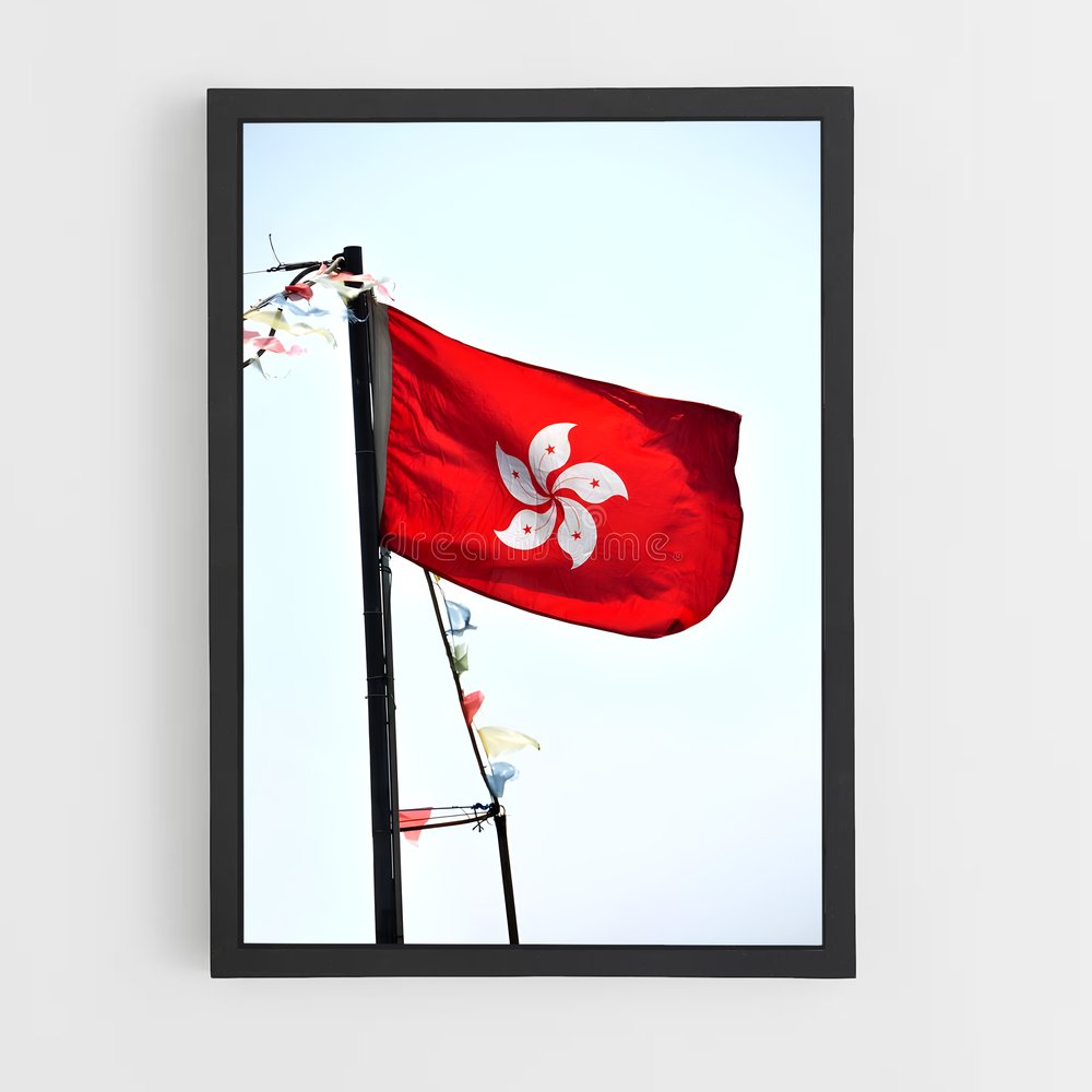 ap-hong kong flag-1 cadre Noir