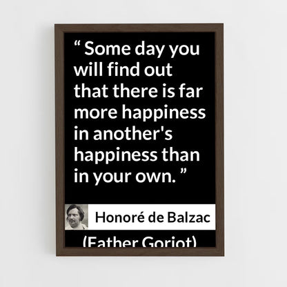 ap-honore de balzac-9 cadre Bois foncé