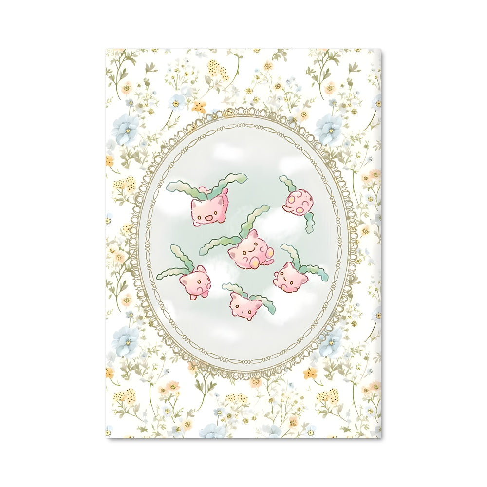 Poster Hoppip en Fleurs