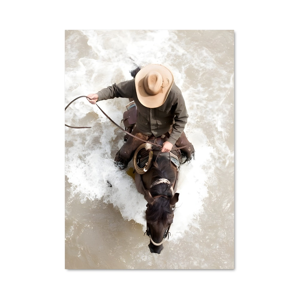 Poster Cheval au Fil de l'Eau