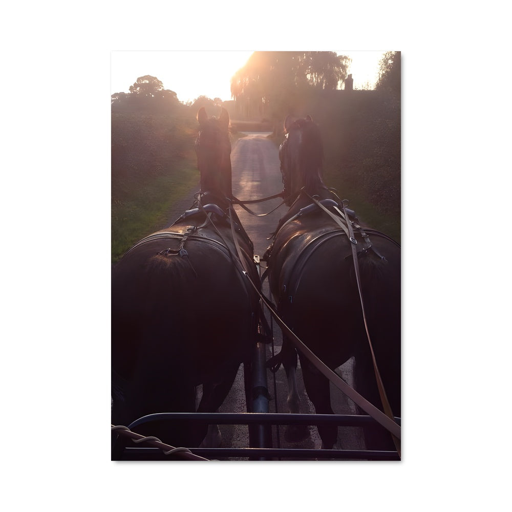 Poster Chevaux en Route
