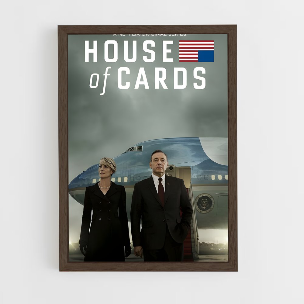 ap-house of cards-4 cadre Bois foncé