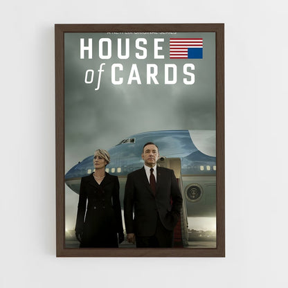 ap-house of cards-4 cadre Bois foncé
