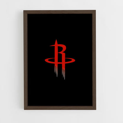 ap-houston rockets-3 cadre Bois foncé
