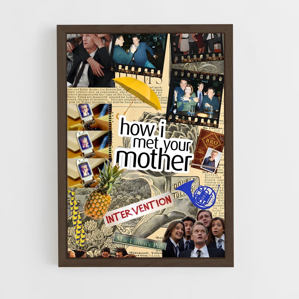ap-how i met your mother-4 cadre Bois foncé