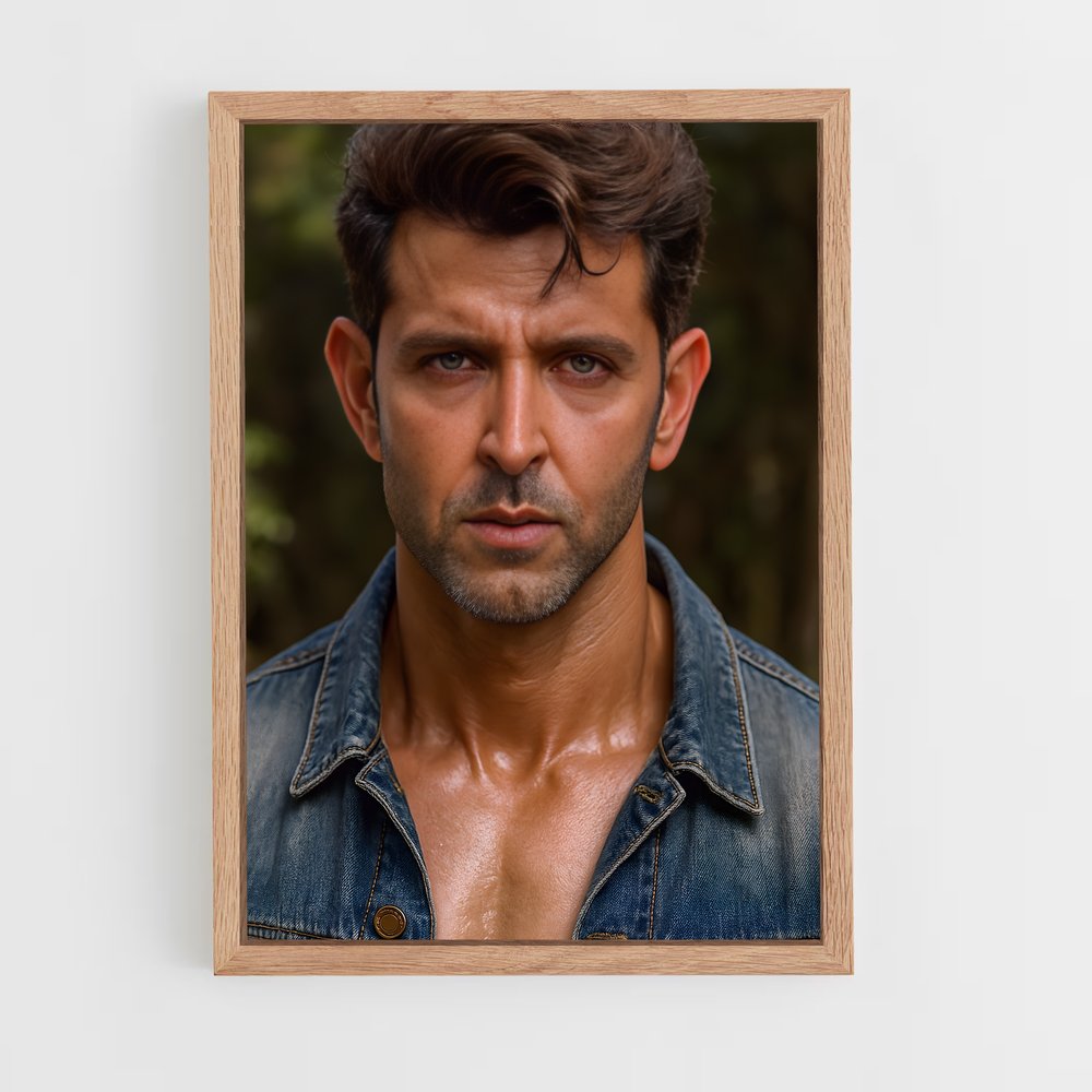 ap-hrithik roshan-3 cadre Bois clair