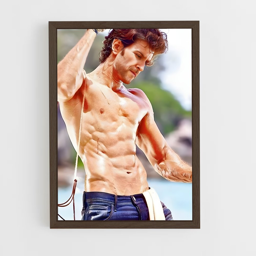 ap-hrithik roshan-6 cadre Bois foncé