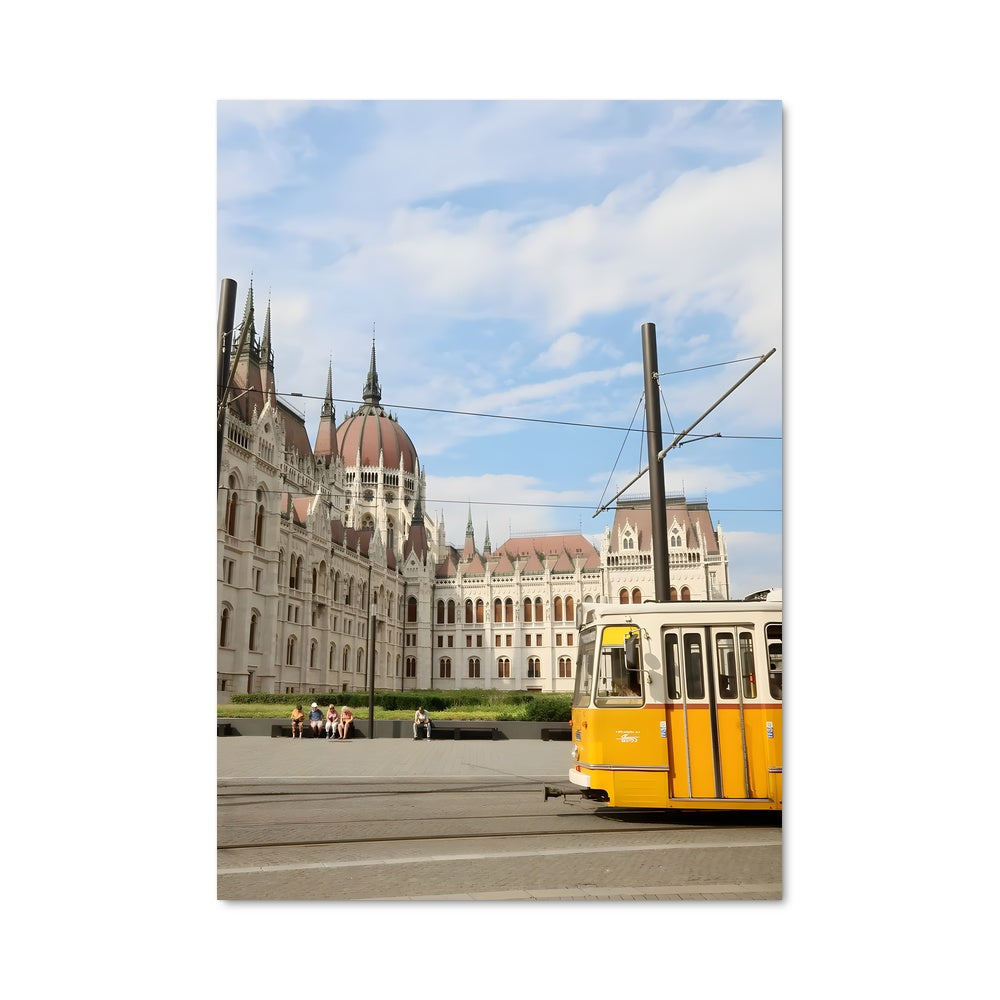 Poster Tramway Jaune à Budapest