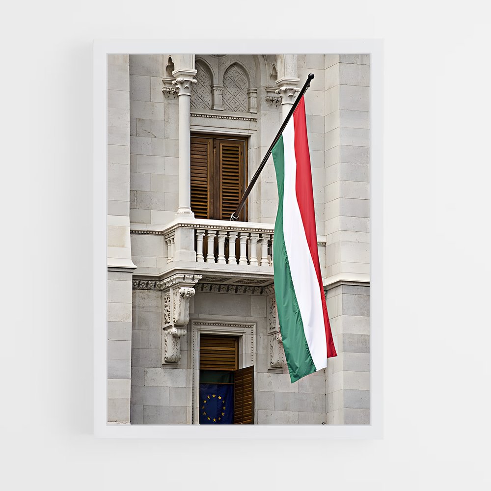 ap-hungary flag-1 cadre Blanc