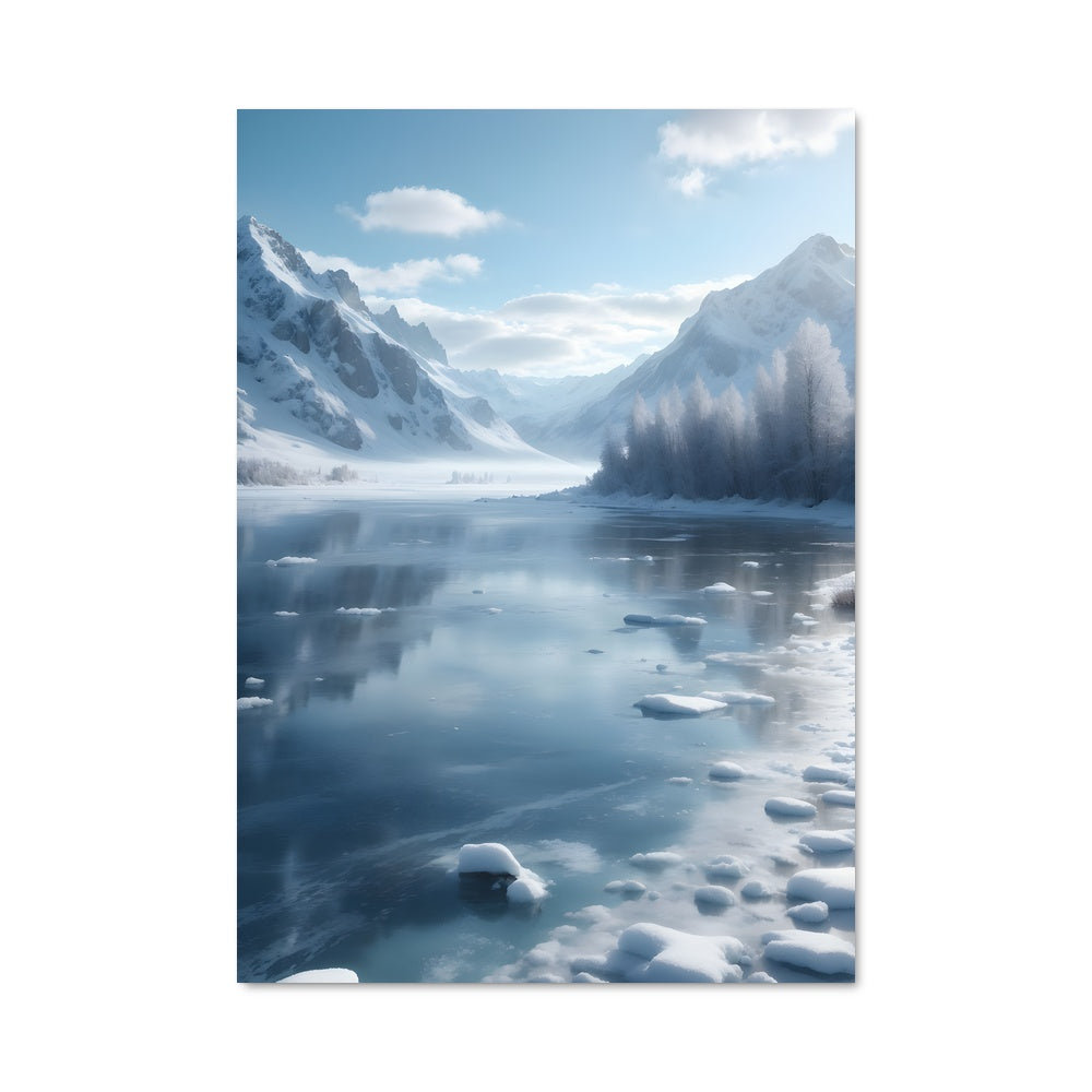 Poster Lac Gelé des Sommets