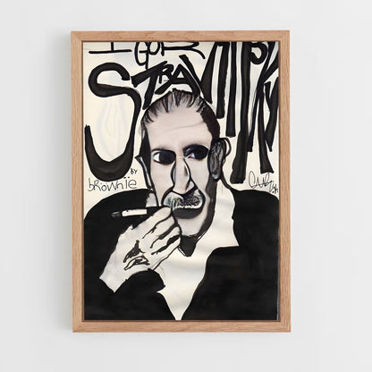 ap-igor stravinsky-4 cadre Bois clair