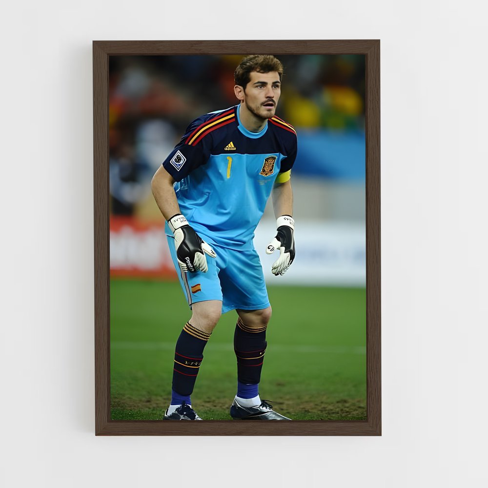 ap-iker casillas-7 cadre Bois foncé
