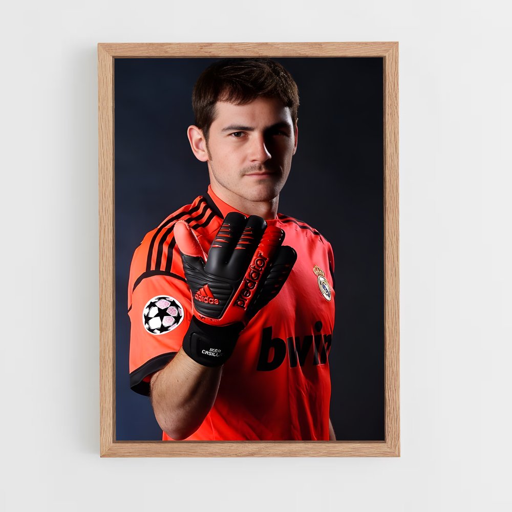ap-iker casillas-8 cadre Bois clair