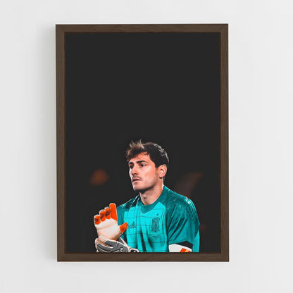 ap-iker casillas-9 cadre Bois foncé