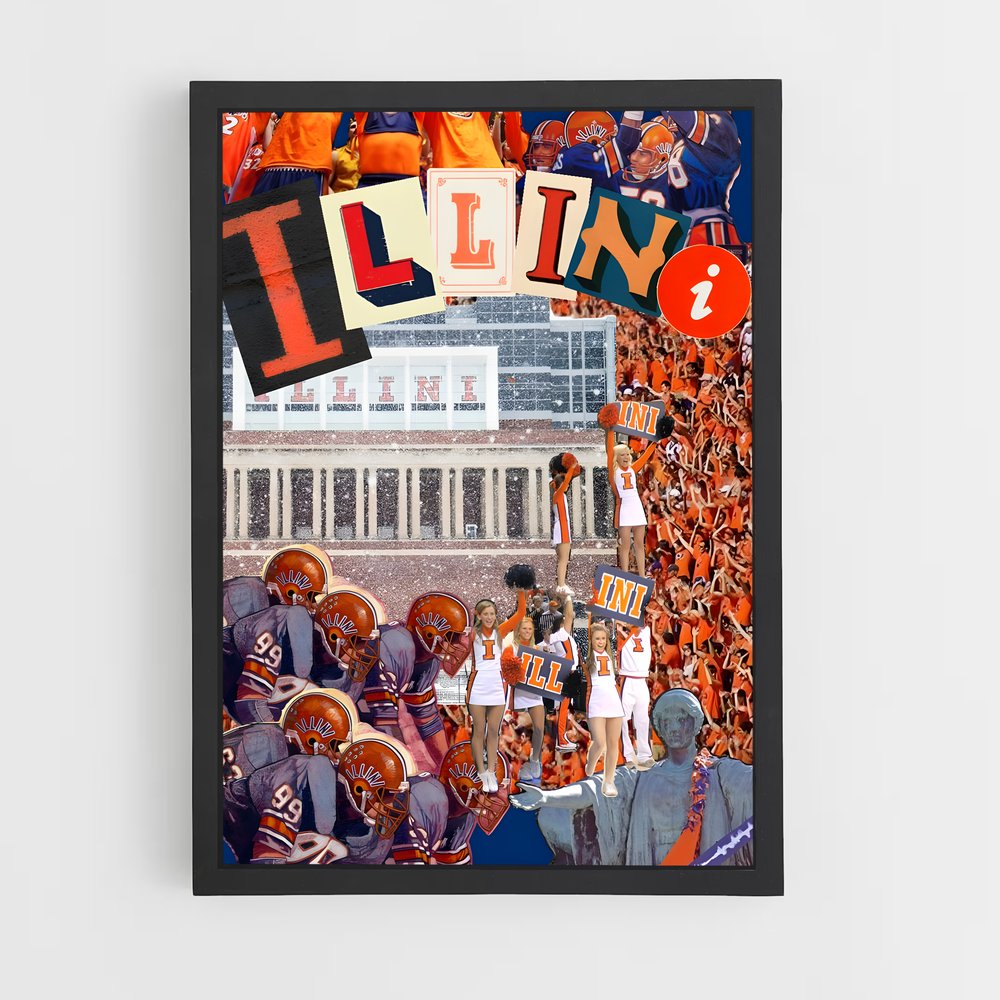 ap-illinois fighting illini-4 cadre Noir
