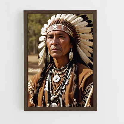 ap-indian chief-4 cadre Bois foncé