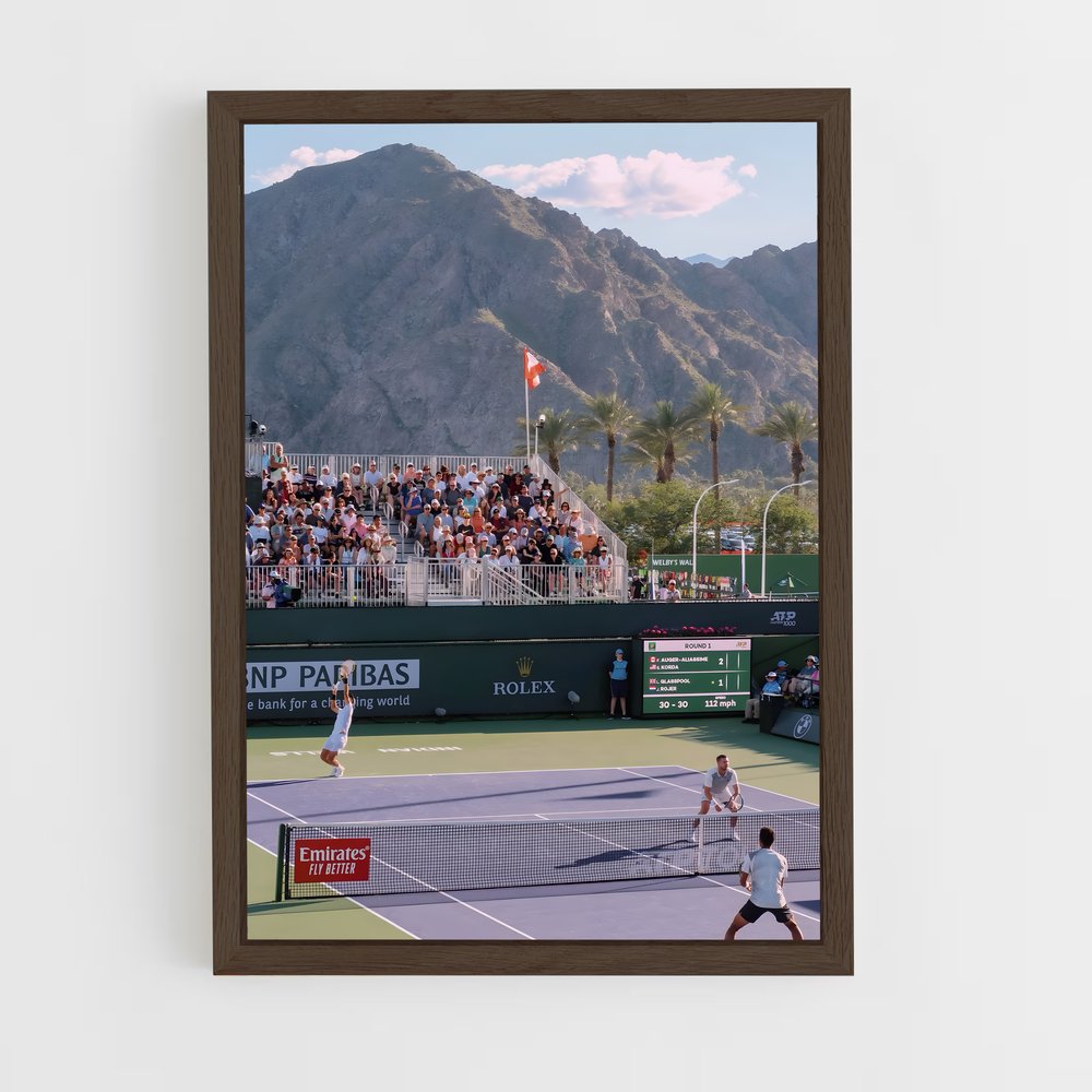 ap-indian wells tennis-1 cadre Bois foncé