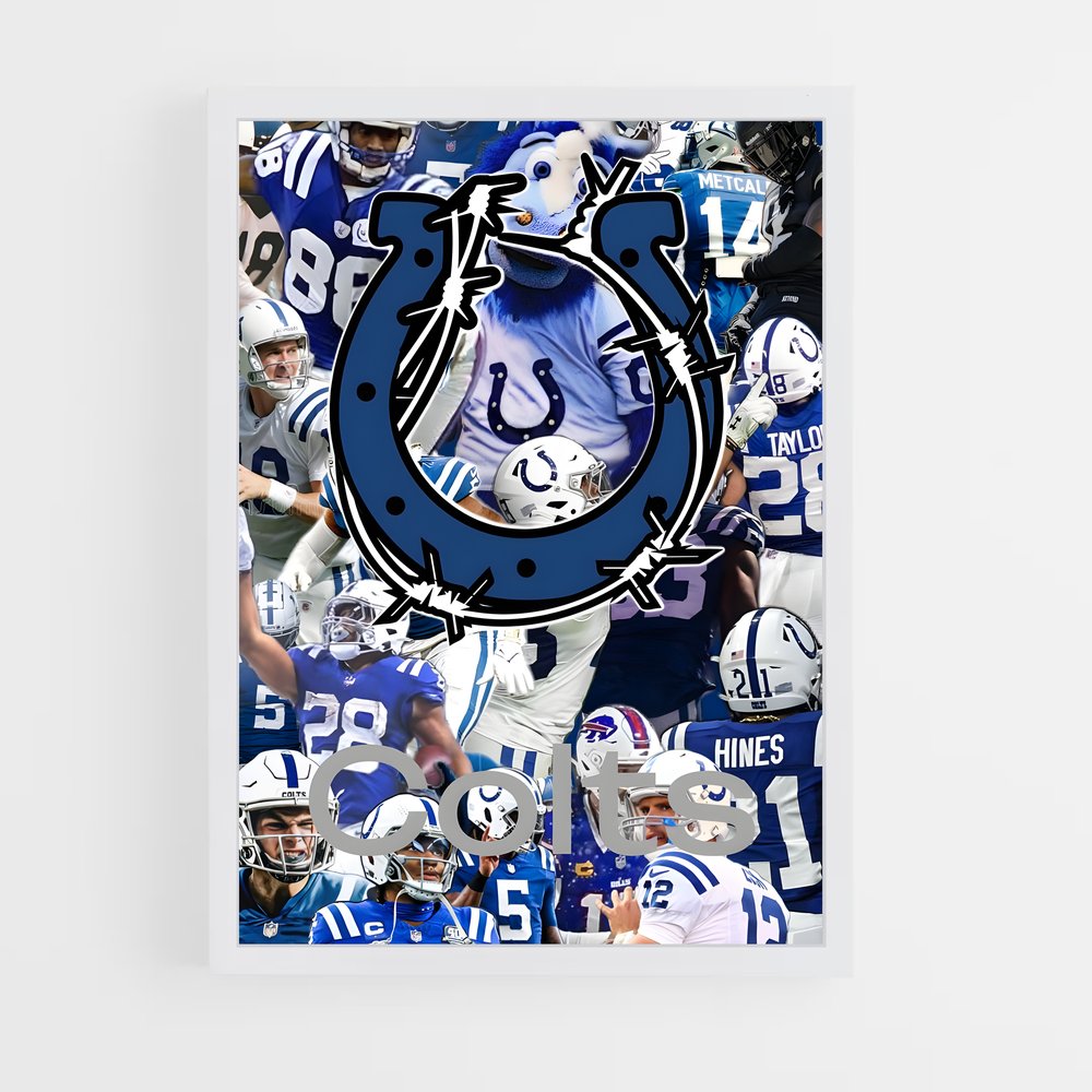 ap-indianapolis colts-3 cadre Blanc