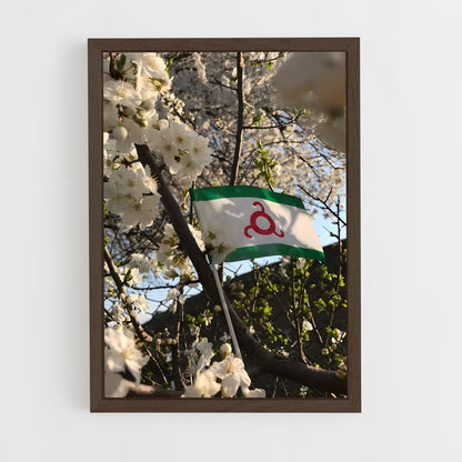 ap-ingushetia flag-2 cadre Bois foncé
