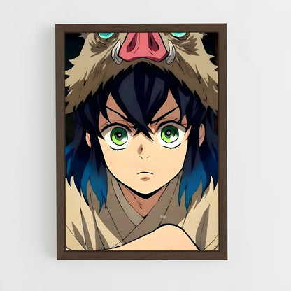 ap-inosuke hashibira-8 cadre Bois foncé