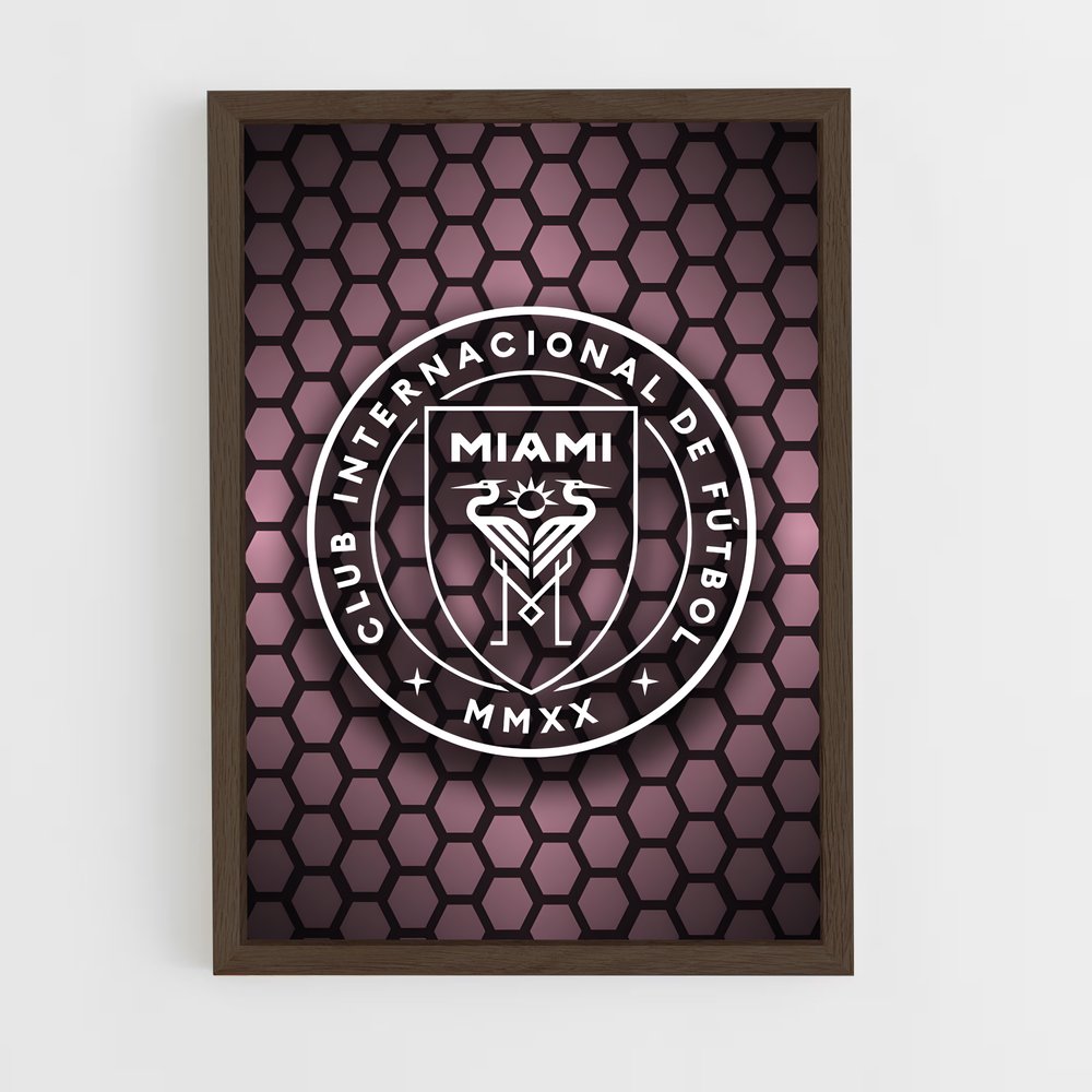 ap-inter miami cf-13 cadre Bois foncé