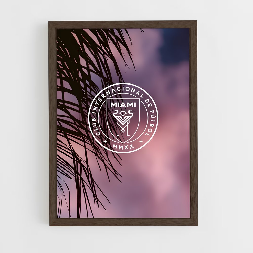 ap-inter miami cf-14 cadre Bois foncé