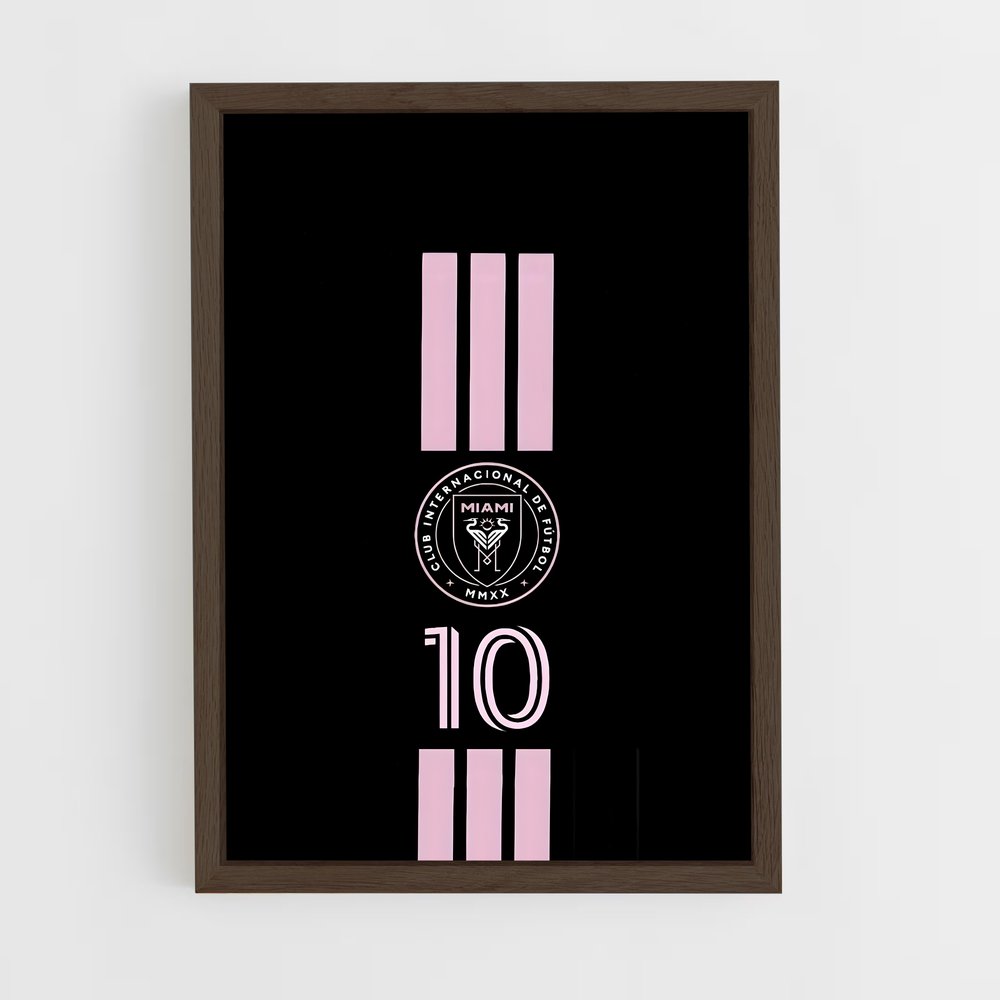 ap-inter miami cf-6 cadre Bois foncé