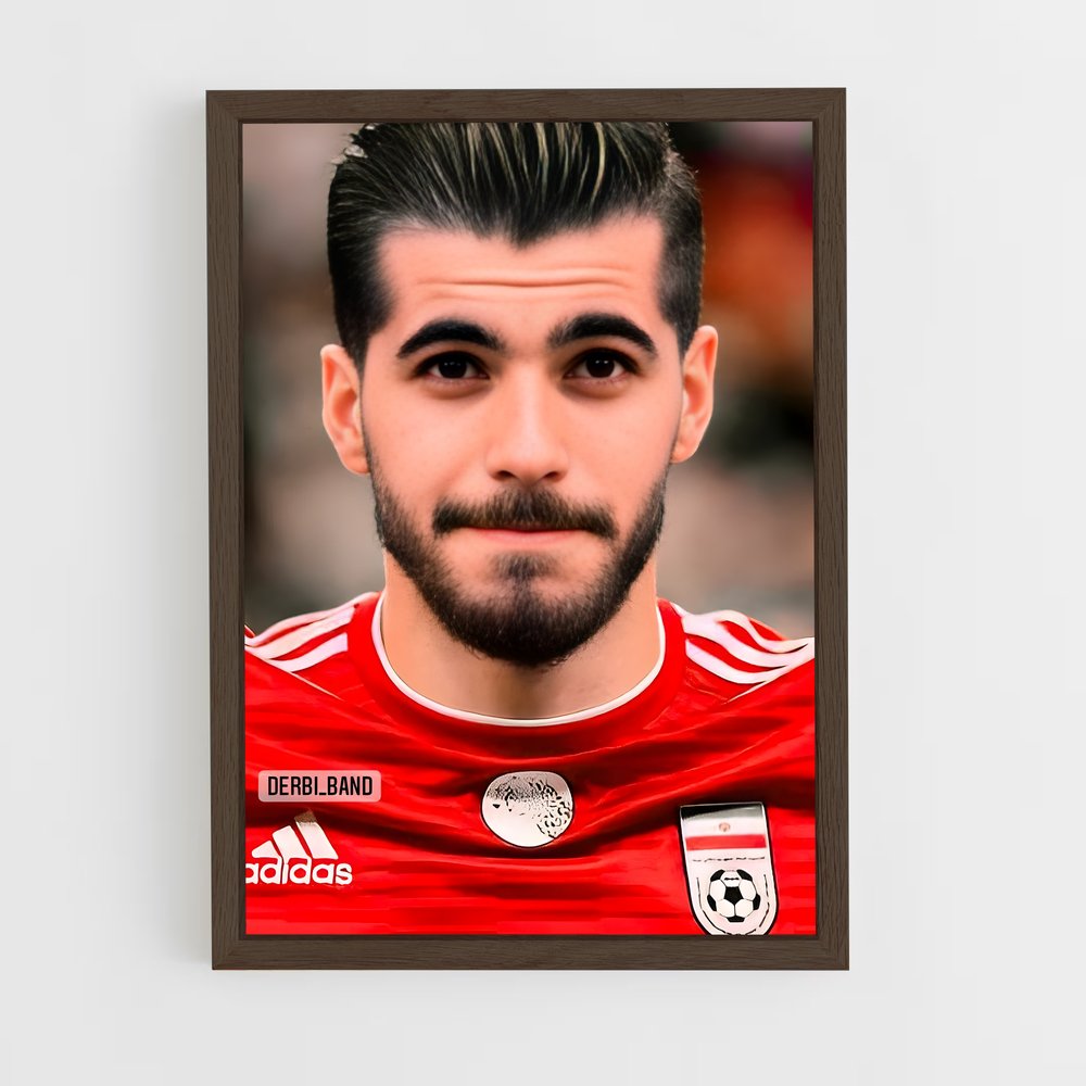 ap-iran national football team-3 cadre Bois foncé