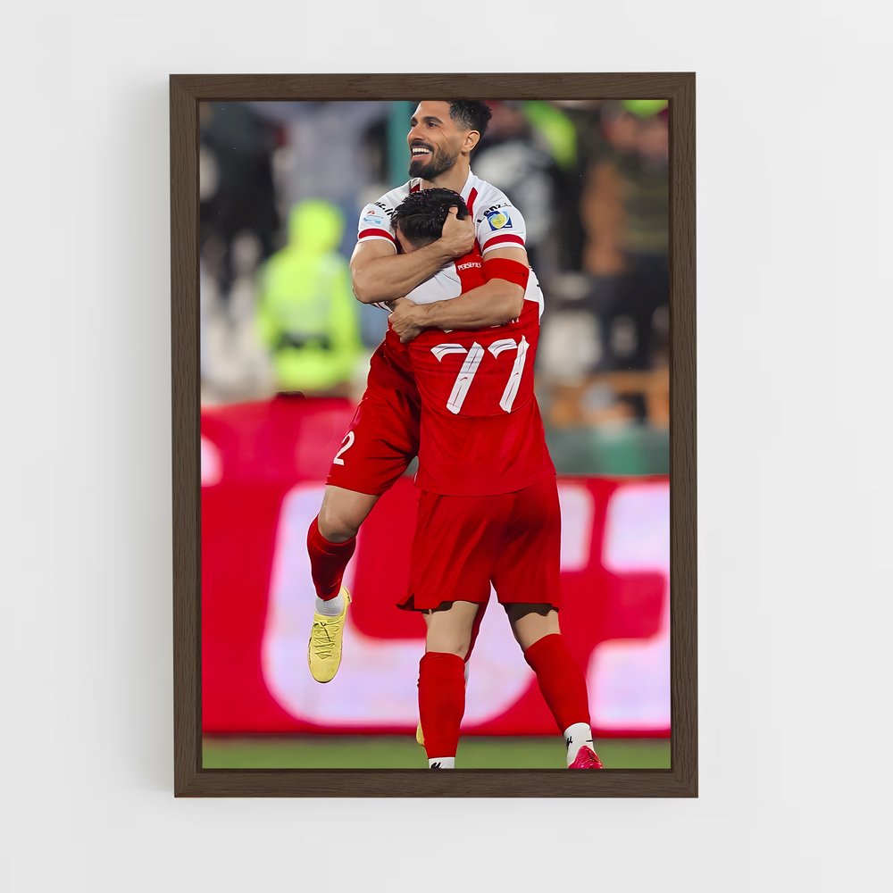 ap-iran national football team-4 cadre Bois foncé