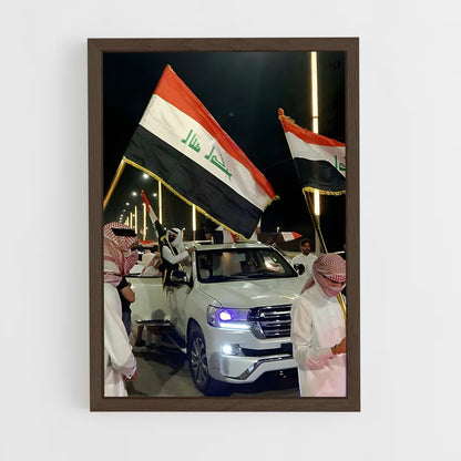 ap-iraq flag-1 cadre Bois foncé