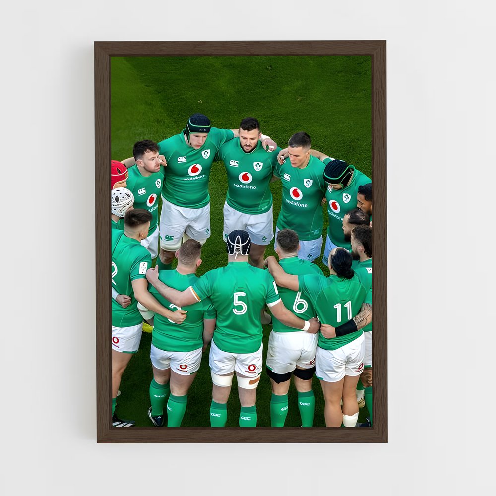 ap-ireland national rugby team-2 cadre Bois foncé