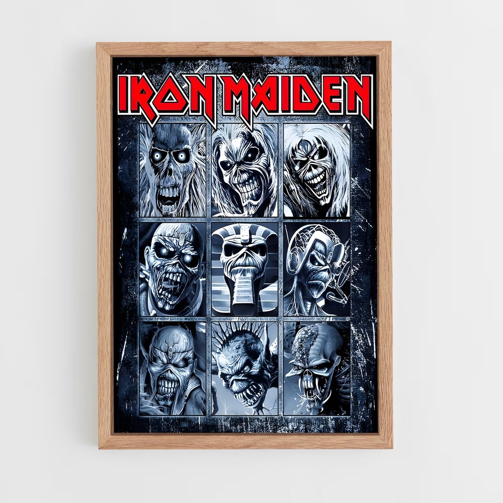 ap-iron maiden-1 cadre Bois clair