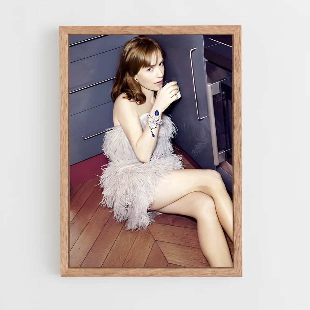 ap-isabelle huppert-11 cadre Bois clair