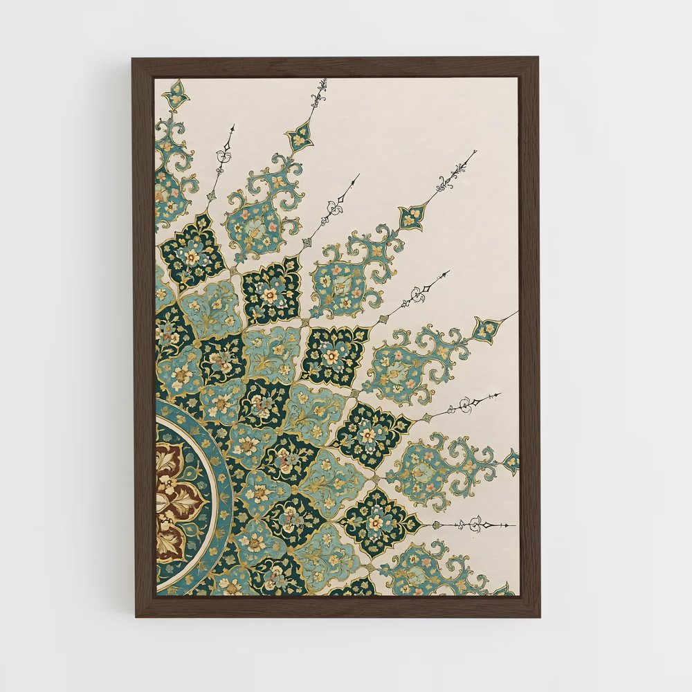 ap-islamic patterns-1 cadre Bois foncé
