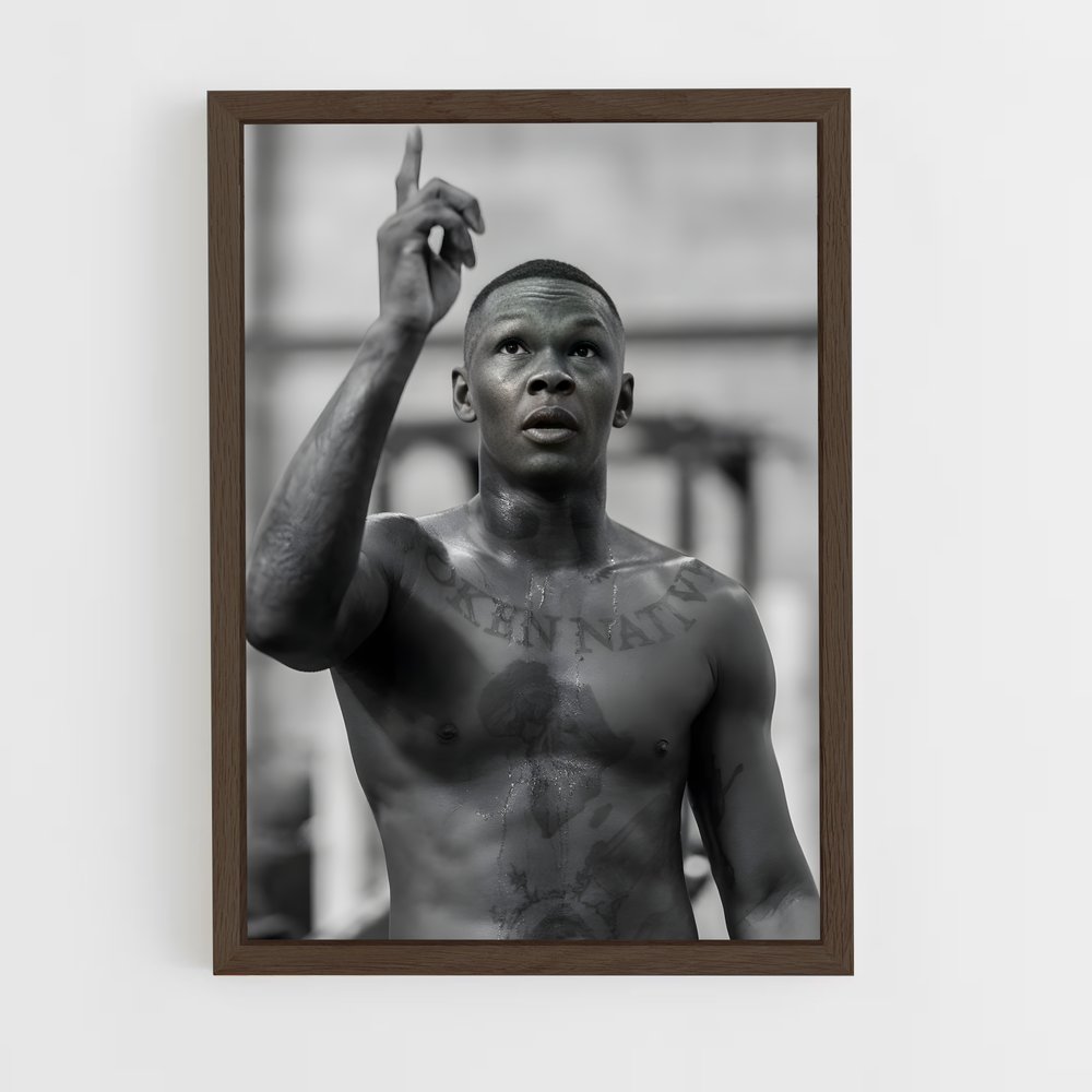 ap-israel adesanya-3 cadre Bois foncé