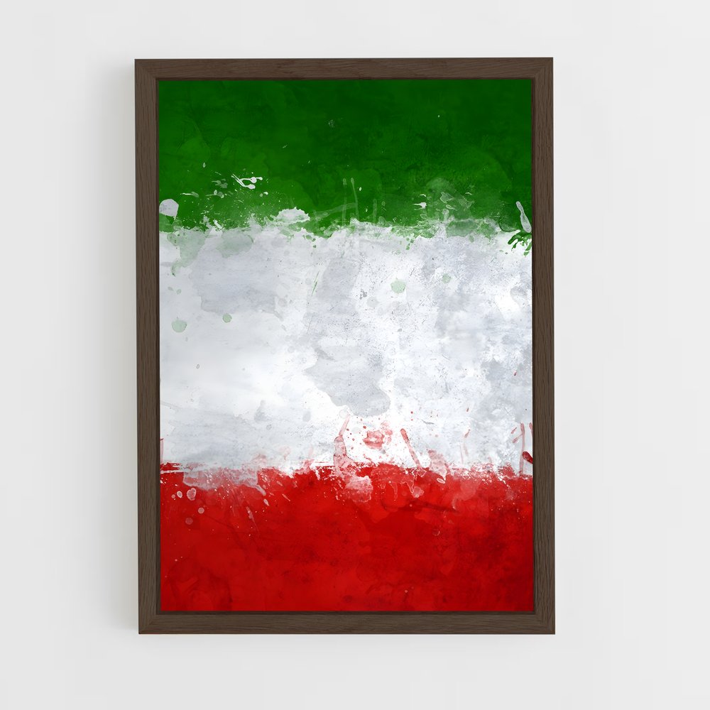 ap-italy flag-3 cadre Bois foncé