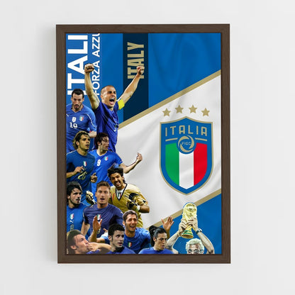 ap-italy national football team-2 cadre Bois foncé